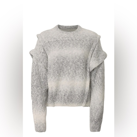 NWT IRO Valya Gray Wool Blend Knit Relaxed Sweater Size L Ret $265 - Picture 1 of 10